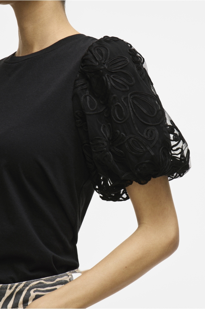 VISIMONIA O-NECK S/S TOP 14107505 BLACK BEAUTY